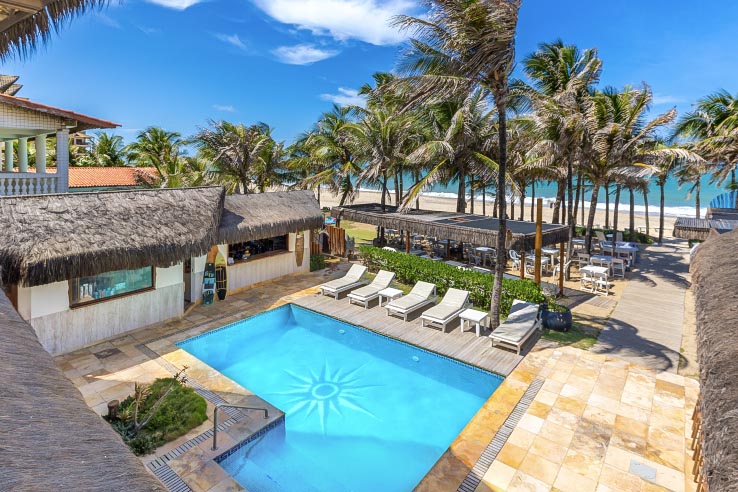 Beachfront hotel with pool